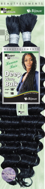 BIJOUX DEEP WAVE BULK Human Hair 18&quot; 1B