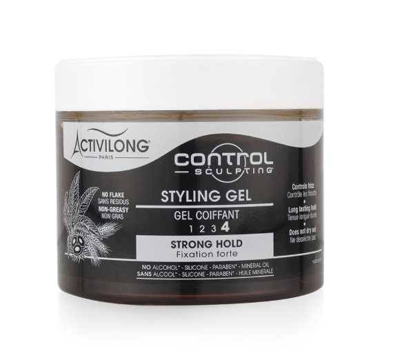 ACTIVILONG CONTROL Gel Coiffant Noir Fixation Forte 300ML