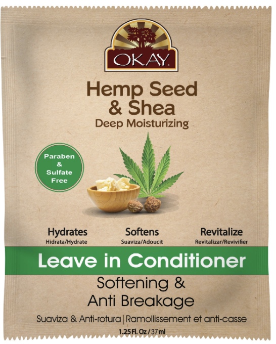 OKAY LEAVE IN CONDITIONER HEMP SEED &amp; SHEA