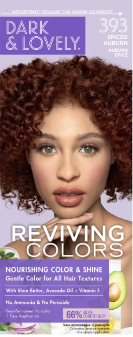 DARK &amp; LOVELY SPICED AUBURN 393 REVIVING COLOR NO AMMONIAQUE