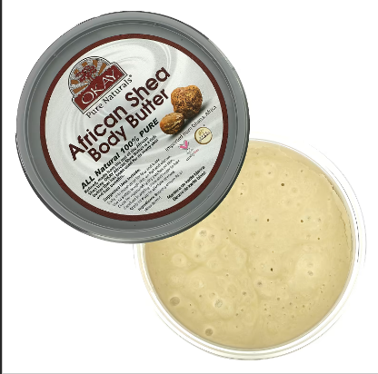 OKAY AFRICAN SHEA BODY BUTTER ALL NATURAL 100% PURE