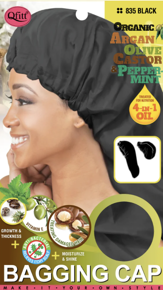 QFITT BAGGING CAP ORGANIC ARGAN + OLIVE CASTOR + PERPPERMINT