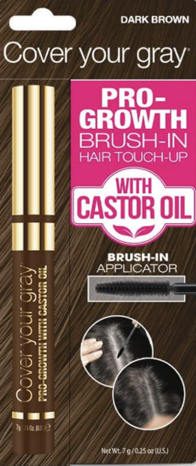 COVER YOUR GRAY MASCARA WITH CASTOR OIL DARK BROWN