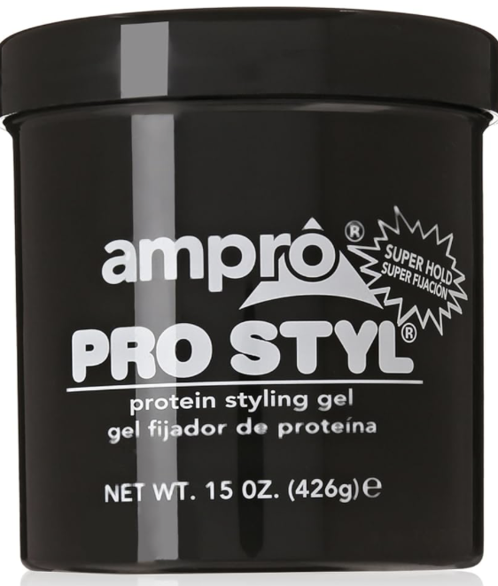 AMPRO PRO STYL PROTEIN GEL BLACK SUPER HOLD 300ML 