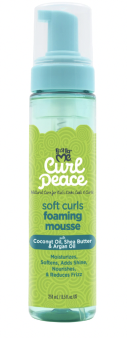 JUST FOR ME CURL PEACE 8.5oz SOFT CURLS FOAMING MOUSSE