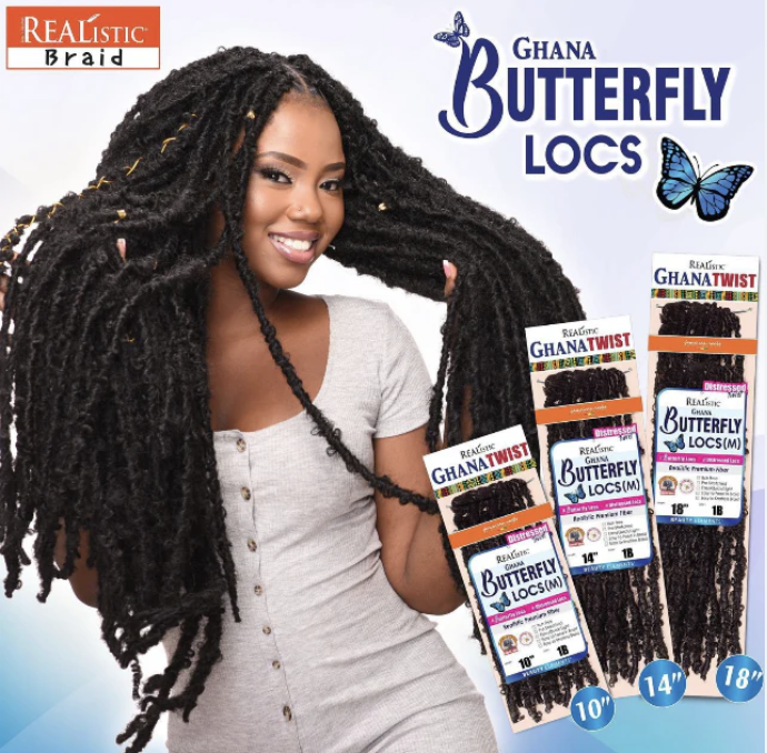 REALISTIC GHANA BUTTERFLY LOCS (M) 14&quot; 2