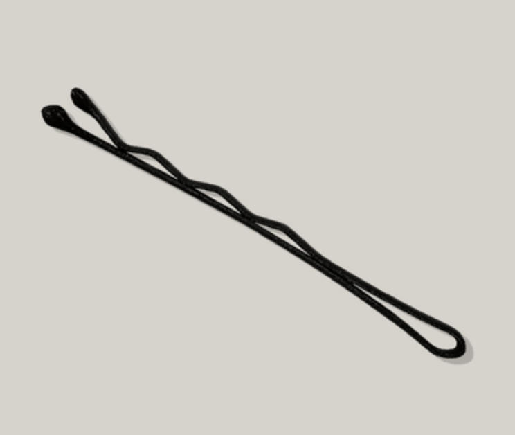 LQQKS ASSORTED BOBBY PINS 2&quot; &amp; 2&quot; 3/4 ,  50 CT BLACK