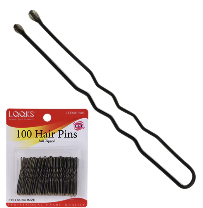 LQQKS 100 HAIR PINS BRONZE