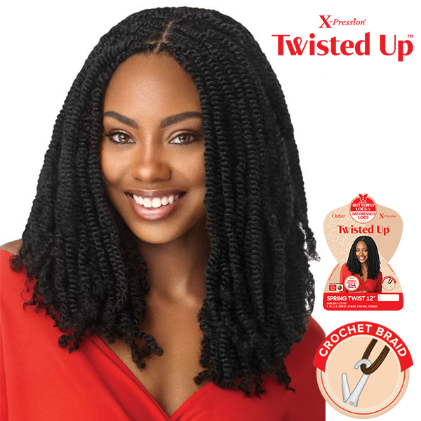 X PRESSION TWISTED UP SPRINGY AFRO TWIST 12&quot; 2X COLOR 27