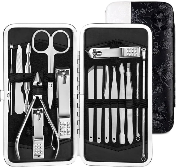 BEAUT MANICURE TOOL SET BLACK 16 PC