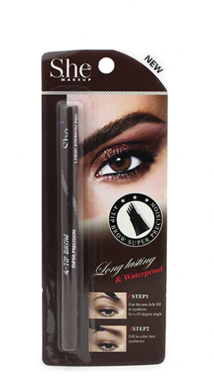 SHE MAKEUP 4-TIP BROW WATERPROOF MARRON FONCÉ