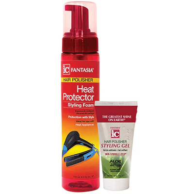 I.C. HEAT PROTECTOR STYLING FOAM 8.5oz COMBO W/59mL GEL