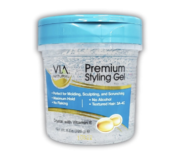 VIA PREM STYLING GEL CRYSTAL WITH VITA E 236 ML