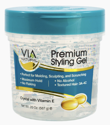 VIA PREM STYLING GEL CRYTAL WITH VITA E 591 ML