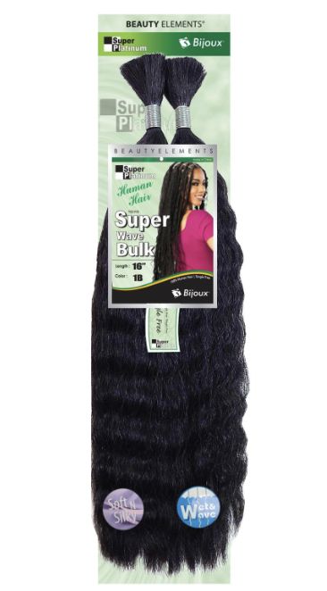 BIJOUX SUPER WAVE BULK Human Hair 20&quot; 1B