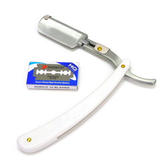 LQQKS STRAIGHT EDGE BARBER SHAVER WHITE