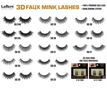 LAFLARE 3D FAUX MINK LASHES