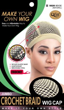 QFITT MAKE YOUR OWN WIG JUMBO CROCHET BRAID WIG CAP