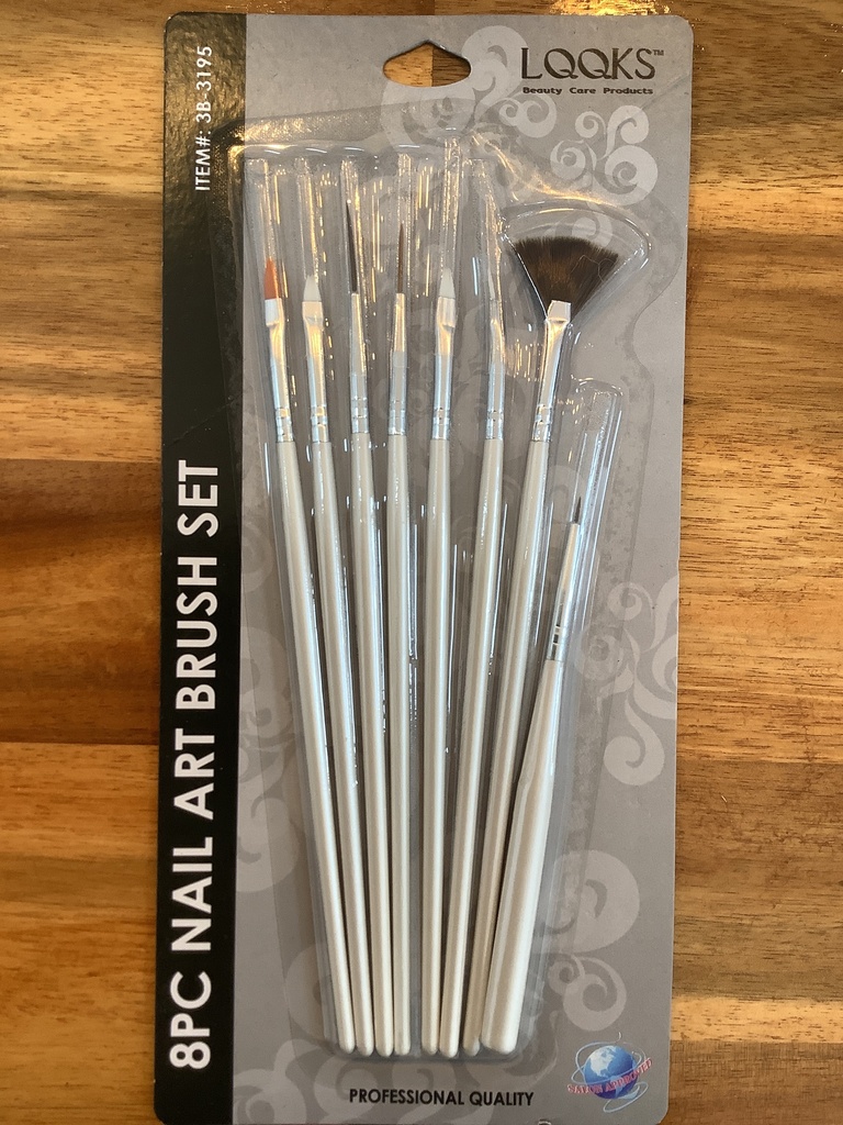 LQQKS 8PC NAIL ART BRUSH SET