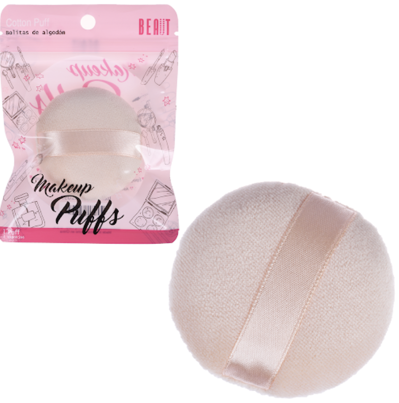 BEAUT ALLURE SATIN COTTON PUFF MEDIUM POWDER PUFF