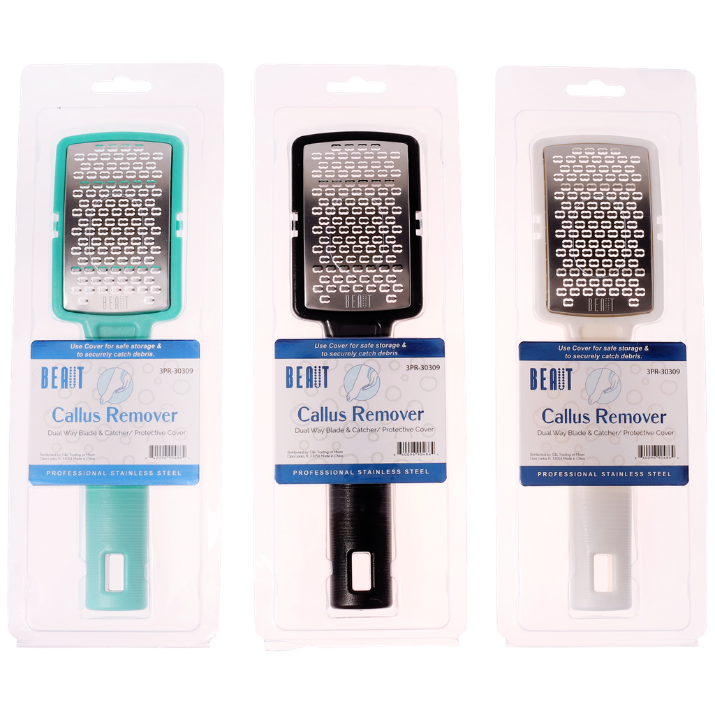 BEAUT STAINLESS STEEL CALLUS REMOVER BLISTER 6PC