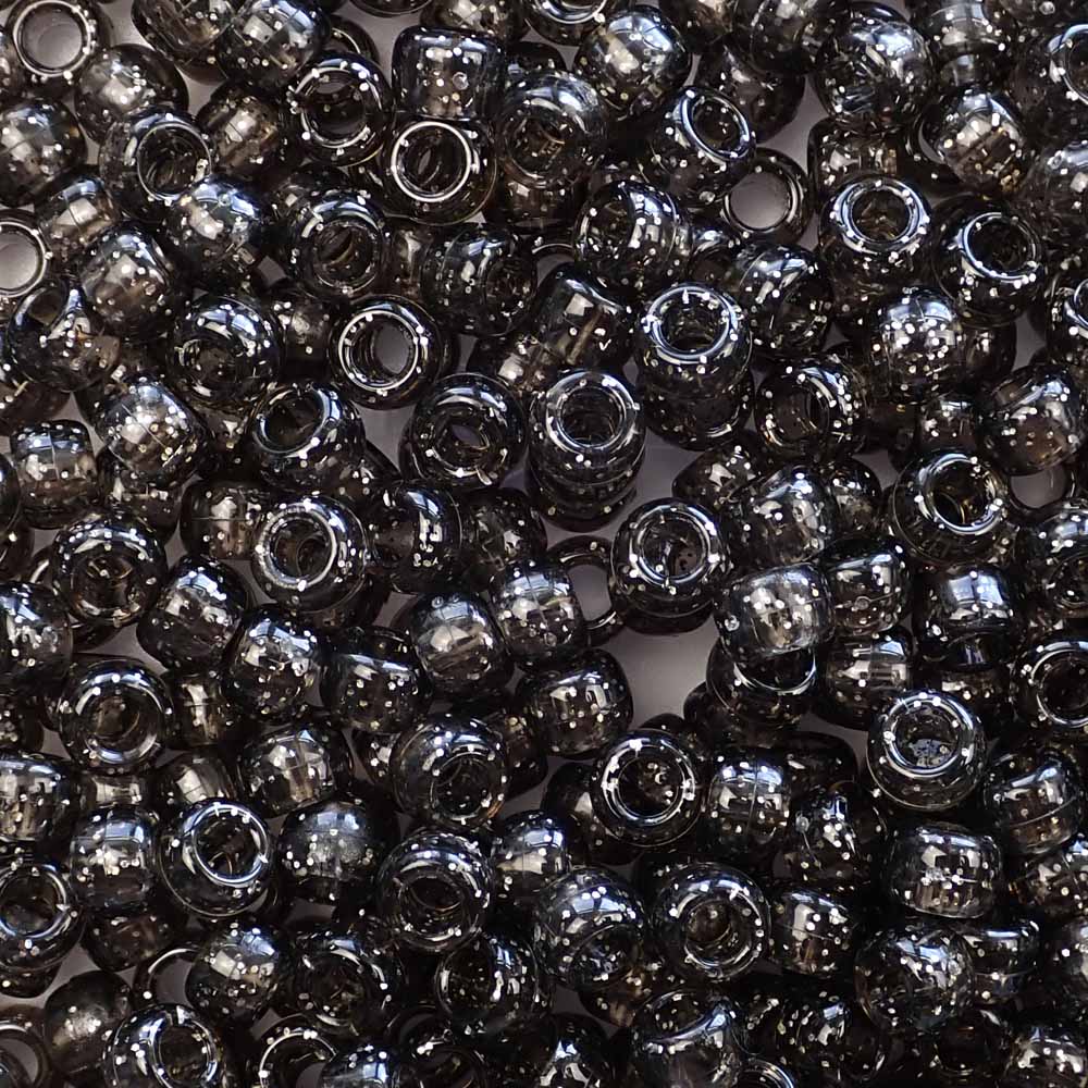 PACKET DE PERLES NOIRES PAILLETÉES