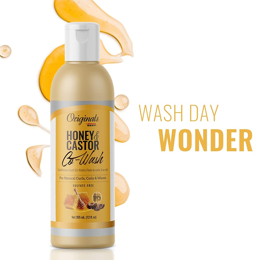 AFRICA'S BEST HONEY &amp; CASTOR   CO WASH 360 ML