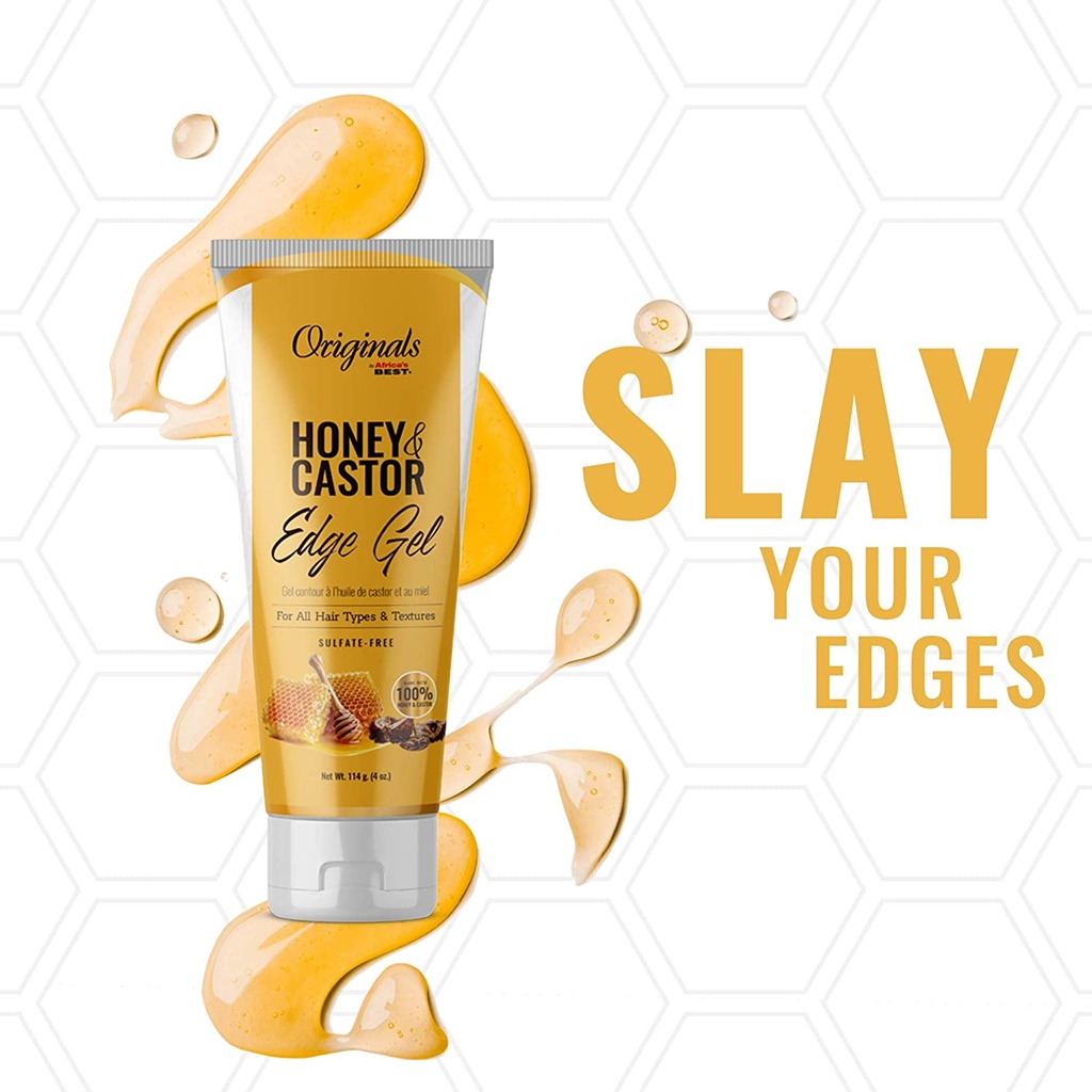 AFRICA'S BEST HONEY &amp; CASTOR   EDGE GEL 120 ML