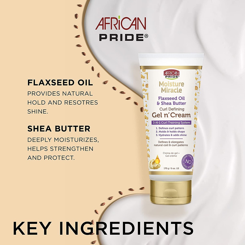 AFRICAN PRIDE MOISTURE MIRACLE 3IN1 GEL N' CREAM 180 ML