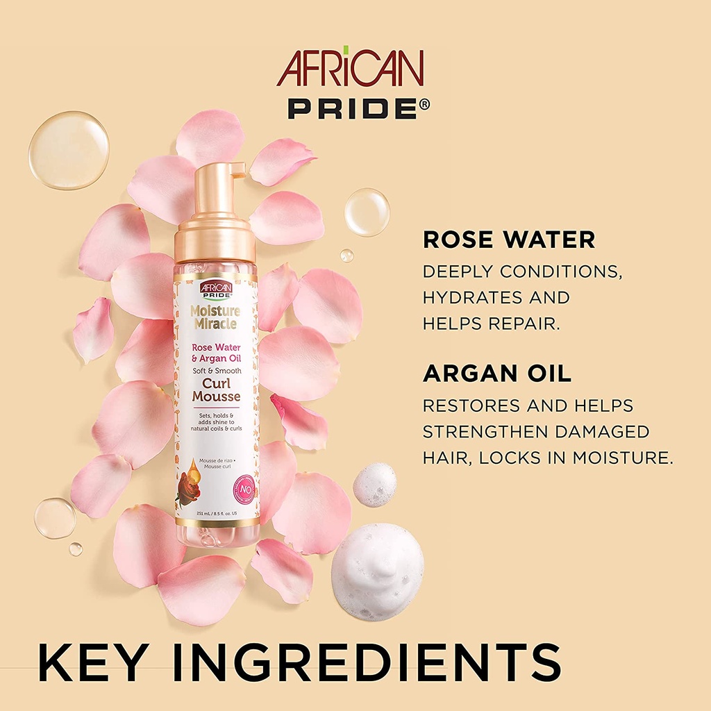 AFRICAN PRIDE MOISTURE MIRACLE CURL MOUSSE 240 ML