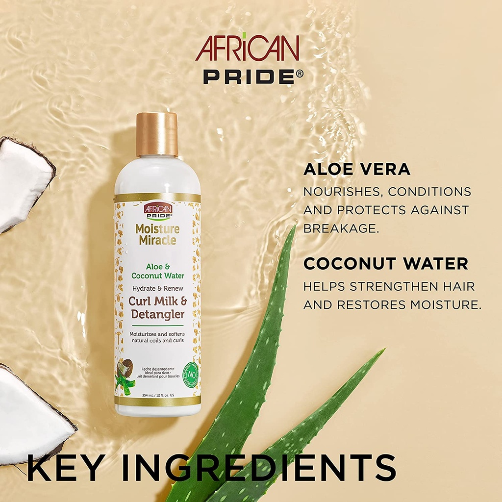 AFRICAN PRIDE MOISTURE MIRACLE CURL MILK DETANGLER 360 ML