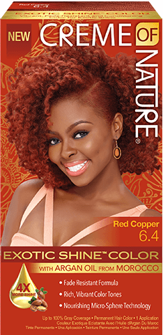 CREME OF NATURE ARGAN GEL WOMENHAIR COLOR #6.4 RED COPPER