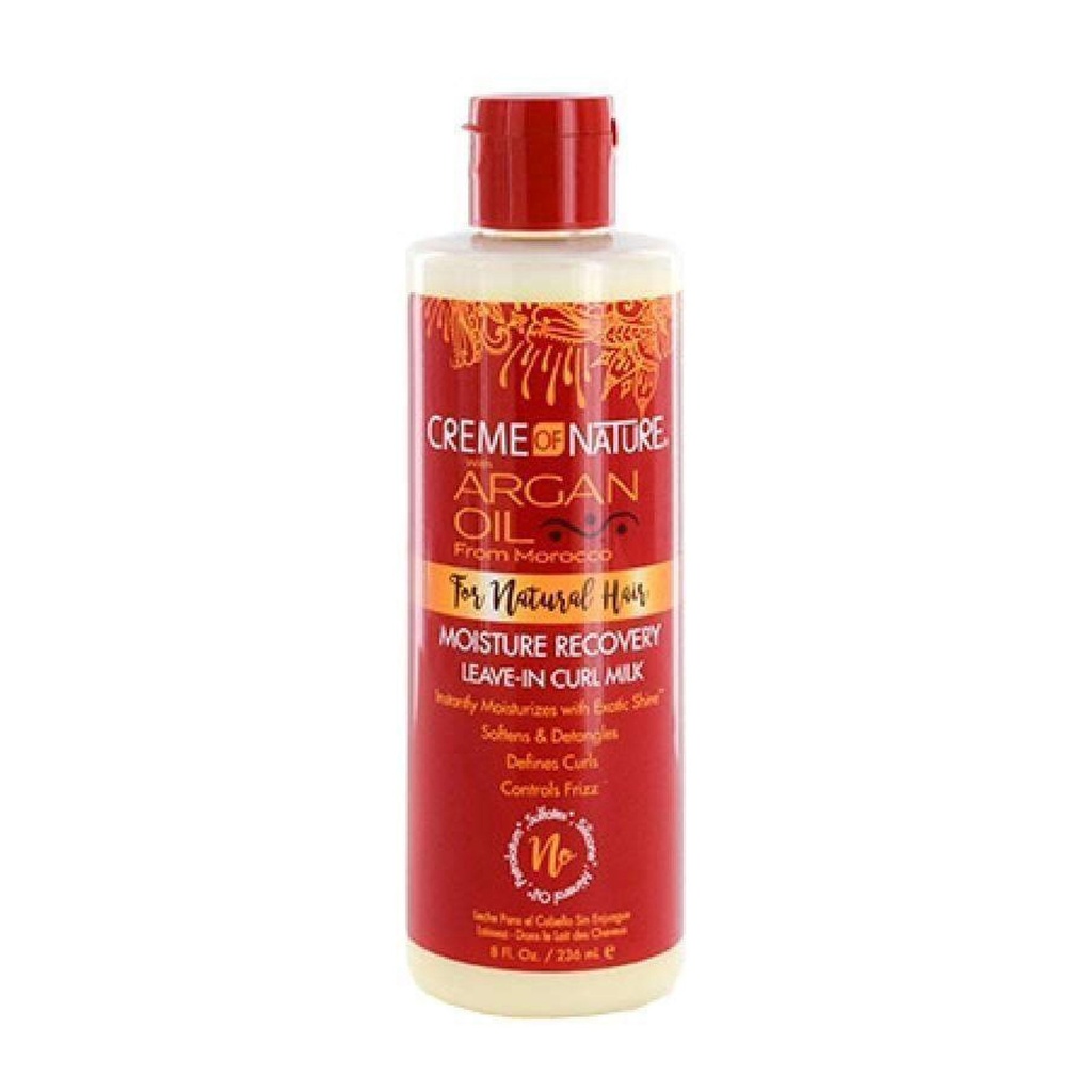 CREME OF NATURE ARGAN OIL MOISTURE COVERY LEAVE-IN CURL MILK 8oz