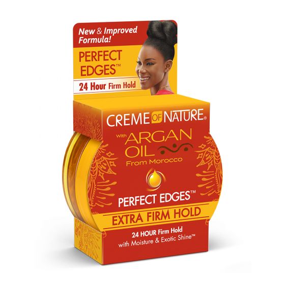 CREME OF NATURE ARGAN PERFECT  EDGES GEL 2.25oz EXTRAHLD(cs/6)