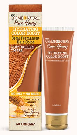 CREME OF NATURE PUREHONEY SEMI PERM HAIR COLOR LT GLDN COPPER