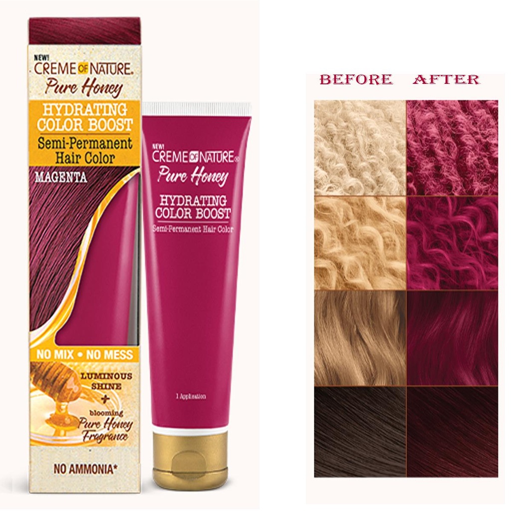 CREME OF NATURE PUREHONEY SEMI PERM HAIR COLOR MAGENTA