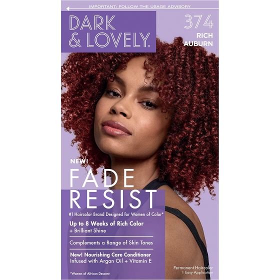 DARK & LOVELY FADE RESIST COLOR#374 RICH AUBURN              *