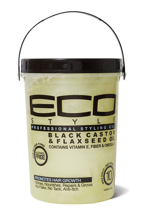 ECOSTYLE STYLING GEL BLACK CASTOR &amp; FLAX SEED 5 LB