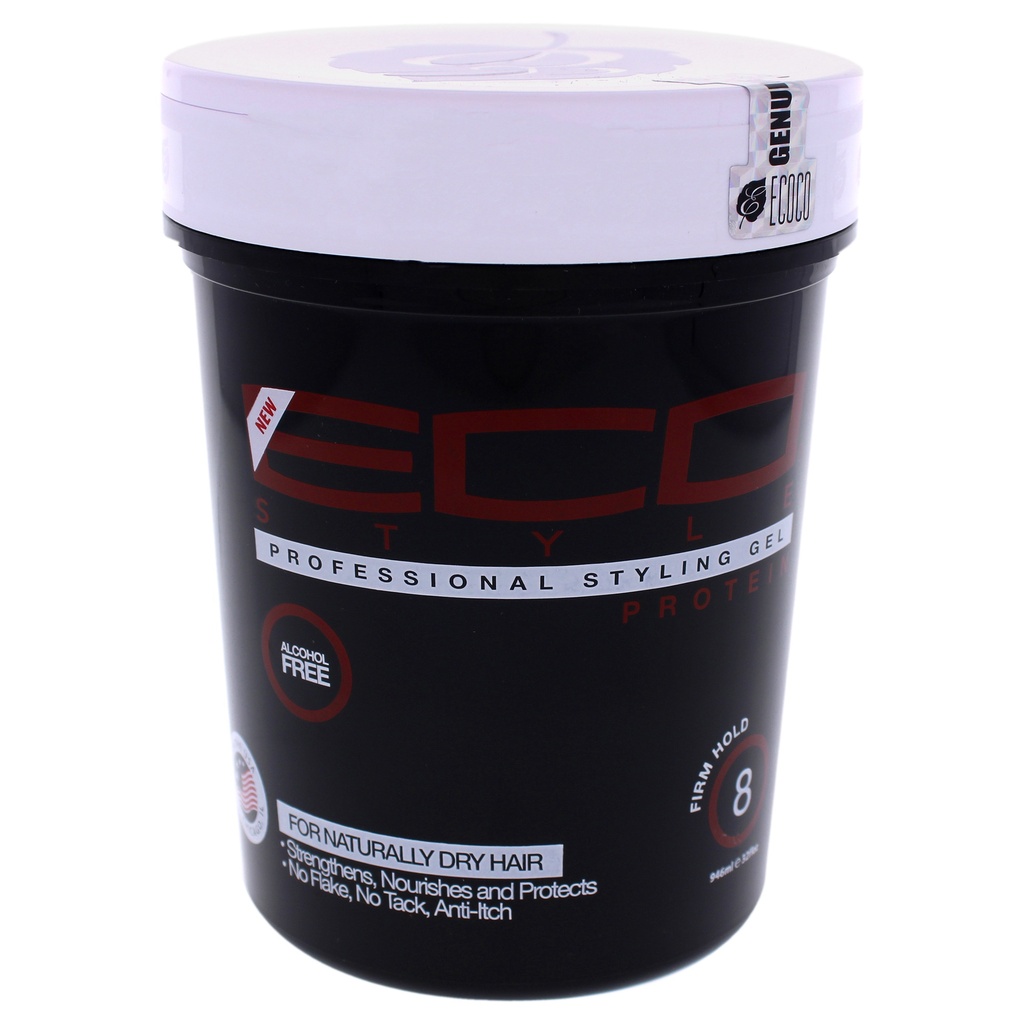 ECOSTYLE STYLING GEL PROTEIN BLACK/RED 32 OZ