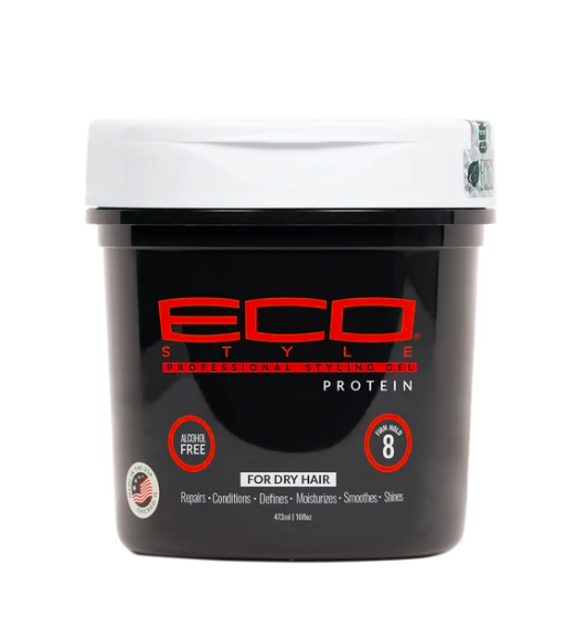 ECOSTYLE STYLING GEL PROTEIN BLACK/RED 16 OZ