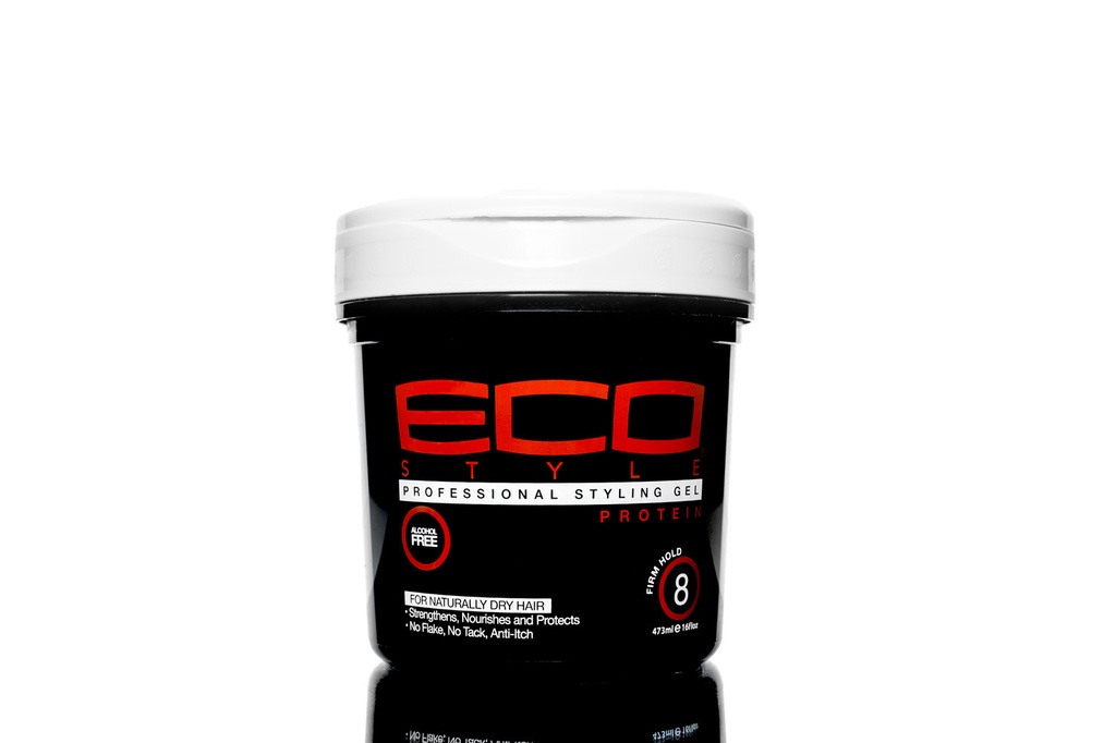 ECOSTYLE STYLING GEL PROTEIN BLACK/RED 8 OZ