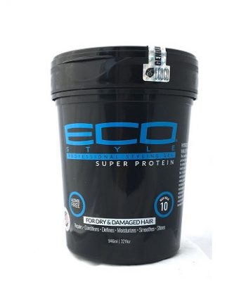 ECOSTYLE STYLING GEL SUPER PROTEIN BLACK/BLUE 32 OZ