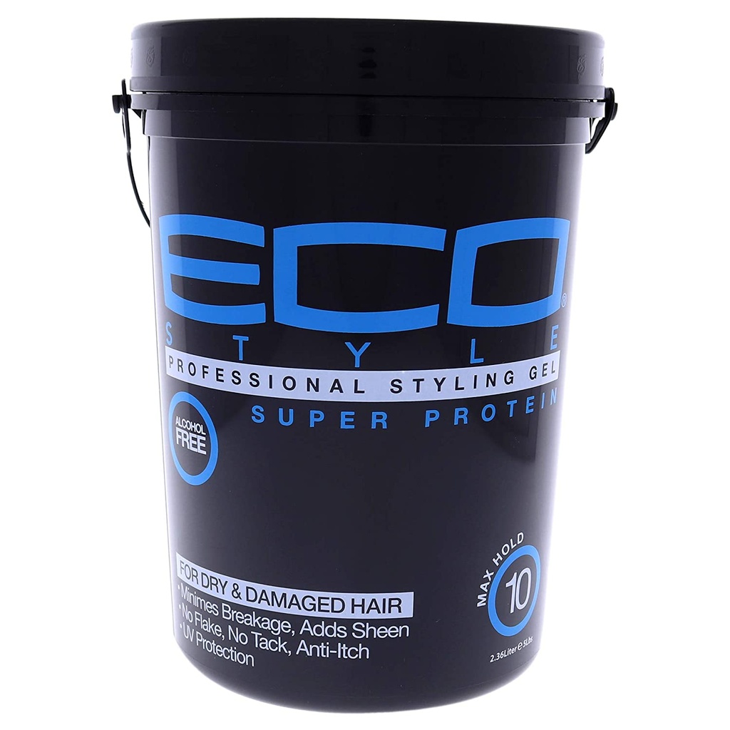 ECOSTYLE STYLING GEL SUPER PROTEIN BLACK/BLUE 5 LB