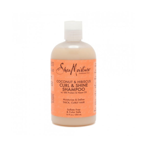 SHEA MOISTURE COCONUT &HIBISCUSCURL & SHINE SHAMPOO13oz(cs/4)*
