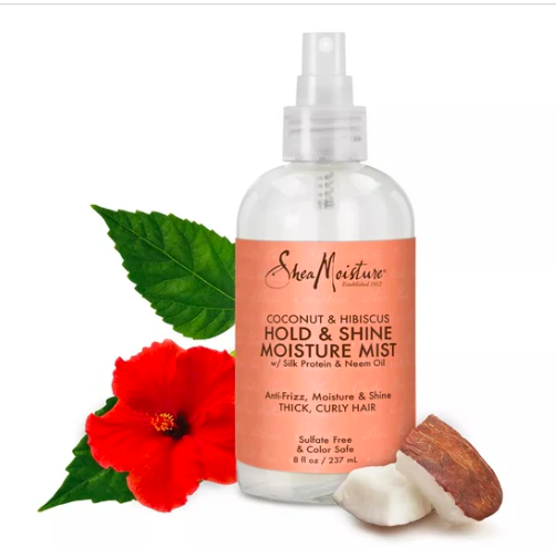 SHEA MOISTURE COCONUT &amp; HIBISCUS HOLD &amp; SHINE MOIST MIST 8oz