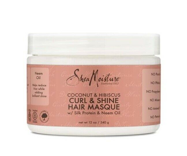 SHEA MOISTURE COCONUT &HIBISCUSCURL&SHINE HAIR MASQ12oz(DL/3)*