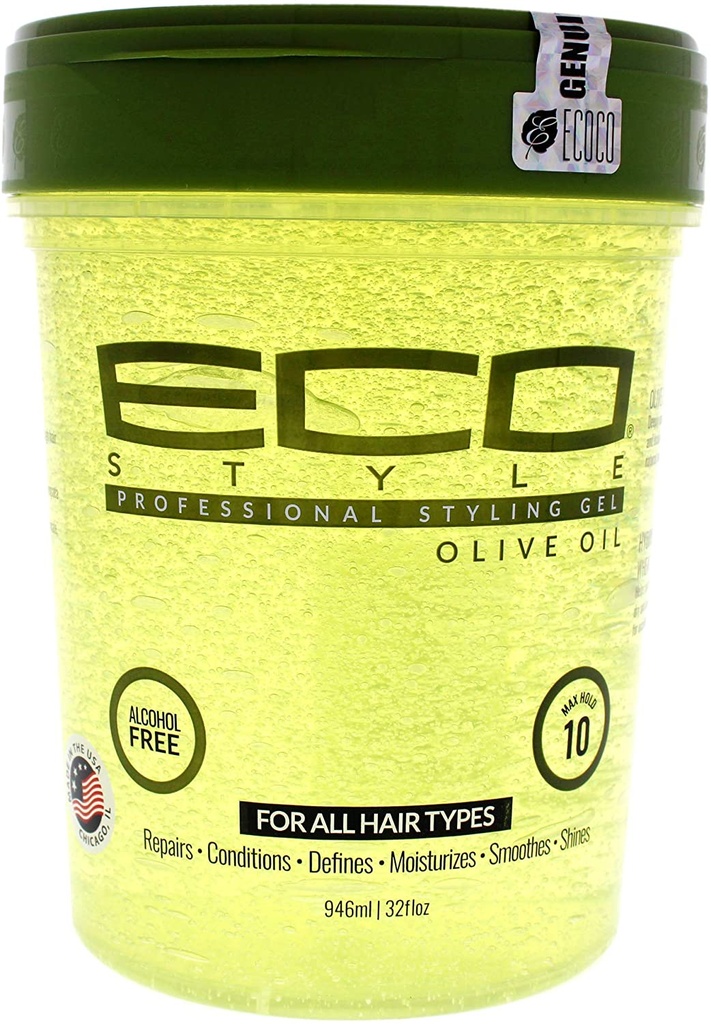 ECOSTYLE STYLING GEL OLIVE OIL GREEN 32 OZ