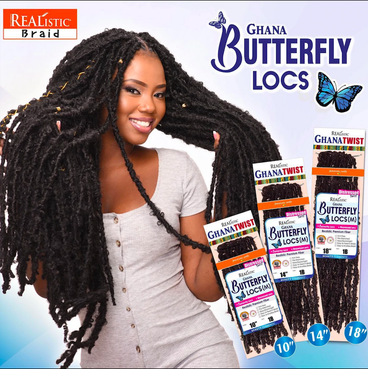 REALISTIC GHANA TWIST BUTTERFLY LOCS (M) 14'' T1B/30