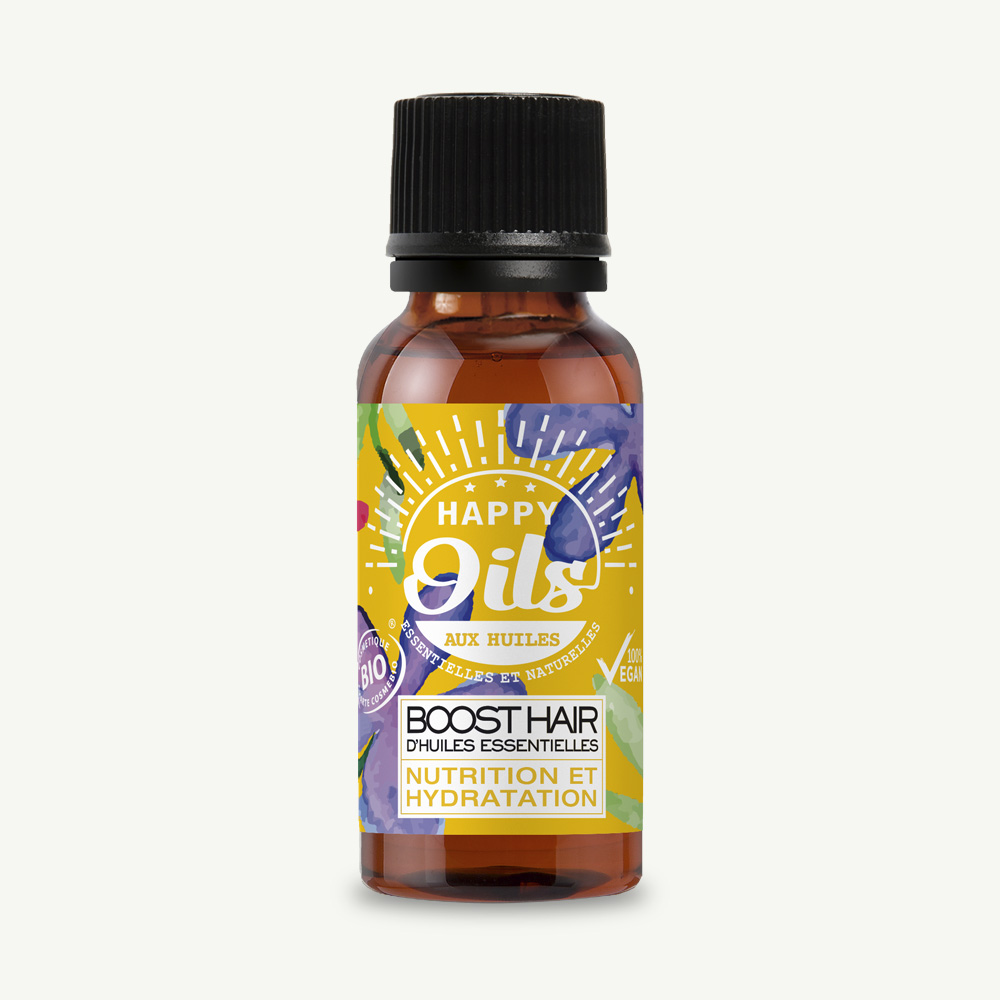 HAPPY OILS BOOST HAIR D'HUILE ESSENTIELLES NUTRITION ET HYDRATATION 15ML