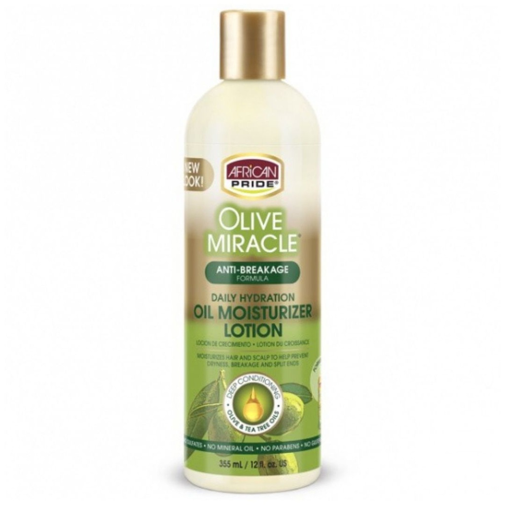 AFRICAN PRIDE OLIVE MIRACLE OIL MOISTURIZER LOTION 355ml